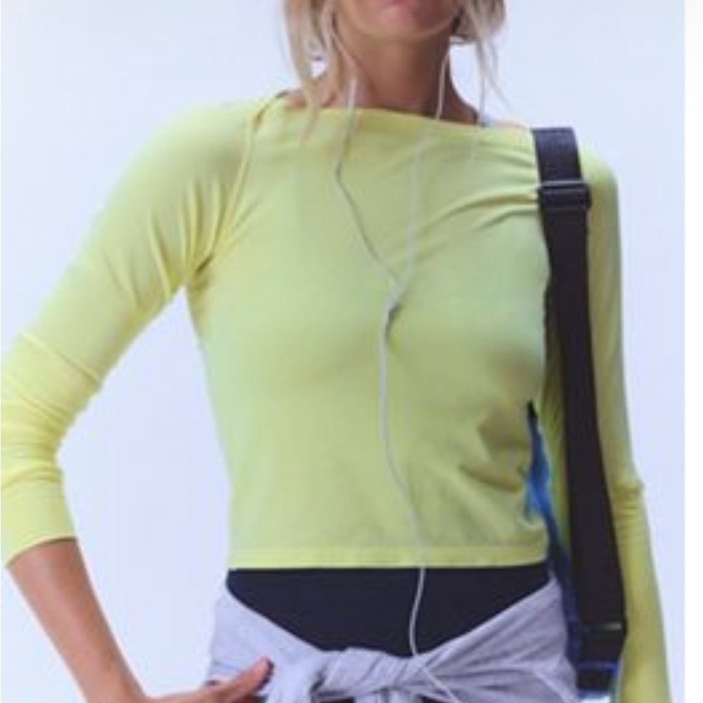Up next long sleeve neon yellow